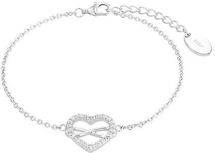s.Oliver Herren Schmuck – Armband aus 925er Silber mit Herzen – Klassisch, Zeitlos und Elegant – Perfekte Geschenkidee