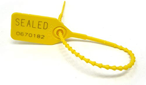Precintos Seguridad de Plástico tipo Brida Ajustable de Ø 2.7 mm x 180 mm de Largo Útil (1000 unidades) Amarillos