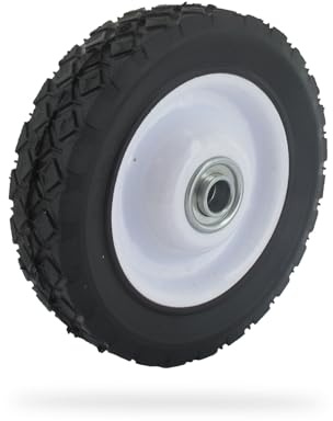 UNIVERSEL - Roue Acier à Moyeu Déporté pour Equipement Jardin - Diamètre 178 mm/Moyeu : 35 mm/Alésage 12,7 mm/Largeur 38 mm