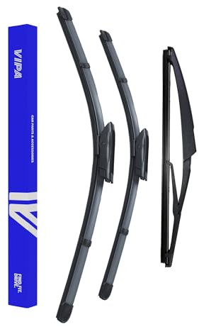 Vipa Car Parts Premium Wiper Blade Set | Fits: DACIA Duster SUV (Nov 2017 to Feb 2024) | All-Weather Performance | Durable, Streak-Free Windshield Wipers | Easy Installation