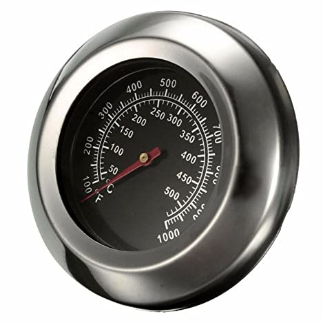 ZYWUOY Termometro da 7,6 cm per barbecue di ricambio per Master Forge e altre griglie a gas, indicatore di calore ad alta temperatura in acciaio da -1000F a 1000F