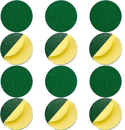 12 Pack Self Adhesive Air Hockey Mallet Felt Pads 94mm Felt Pad Replacement for Air Hockey Pushers