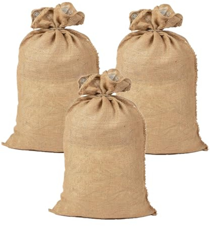 DONGQI Sacos de Yute - 5 Unidades de Bolsas Grandes de Tejido Natural para Manualidades, Decoración, Jardín, Fiestas, Caja de Objetos (60x105 cm)