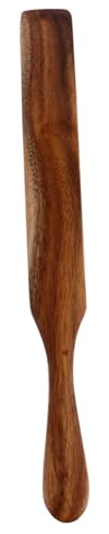 BESTonZON Spatule Bois Longue Manche Ustensile Cuisine Bois Léger Résistant Chaleur Pour Cuisson Antiadhésive