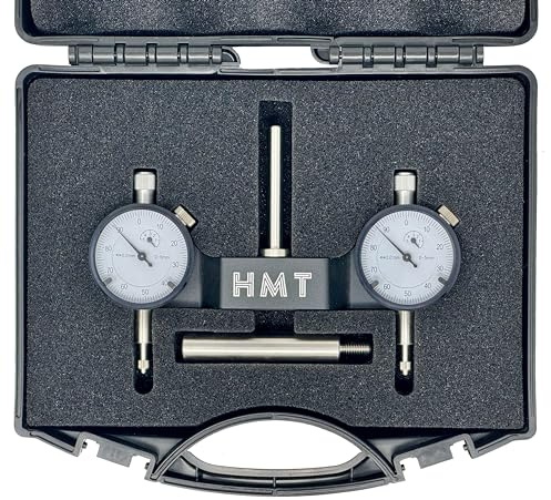 CNC Tramming Tool - Dual Metric DTI Gauge - 0.01mm - 100mm Centres 1/4 & 1/2 Shank - HMT T2 UK