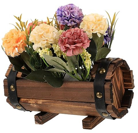 Zerodeko Künstliche Blumen Im Freien Im Holztopf Gefälschte Topfpflanzen Für Hochzeiten Elegante Topfblumen Bonsai-