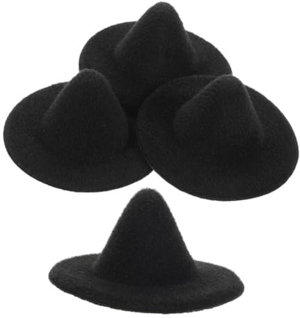 Toyvian 4stücke Mini-hexenhut aus Eva-material Winziger Hexenhut für Puppen Halloween-dekoration Bastelzubehör für Partys und Kreativprojekte