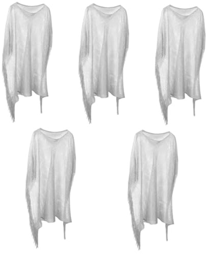 SHERCHPRY 5St Mesh Solsjal Sommarsemestertillbehör Sjal För Kvinnor Organza Sjal Halsduk Solskydd Cape Strandsjal Omlott Sjalar För Kvinnor Semestersjalar Kvinnor Sjal Kvinnor Solsjal
