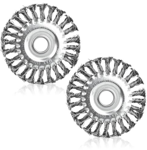 Drahtbürste Flex 2 Stück Drahtbürste Winkelschleifer 125x22 mm Zopfrundbürste Scheibenbürste Stahlbürste mit Gezopften Drahtborsten für Winkelschleifer Reinigen und Schleifen