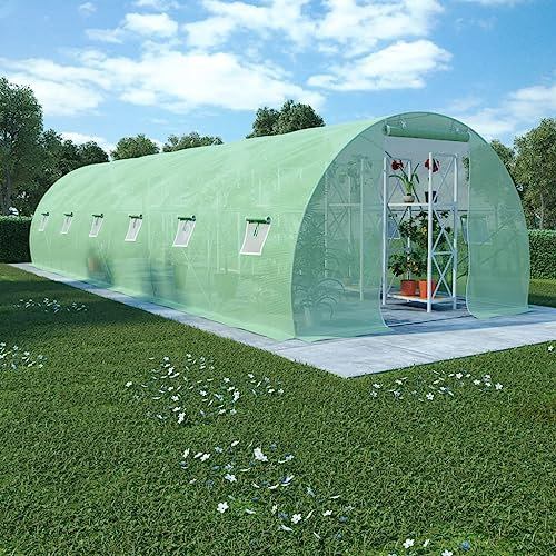 Myheimly Gewächshaus Treibhaus Tomatenhaus Pflanzenhaus Frühbeet Garten 27m² 900x300x200 cm