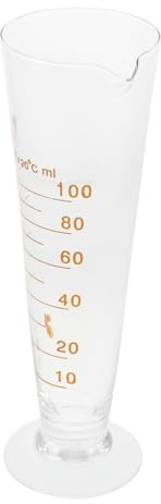 SOLUSTRE Vaso Precisión Laboratorio Vidrio Triangular de Medidor para Alta Clarase de 100ml Marcas Claras de Graduación y Experimentos Científicos