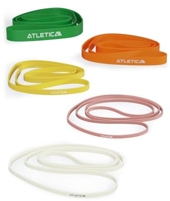 ATLETICA 5 Widerstandsbänder, Light Set 8-45kg | Set aus 5 Bändern, 8-45kg Widerstand