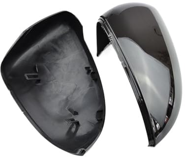 Spiegelkappe Für Vw Für Golf 7 Mk7 7.5 Für GTD Für GTI Für Touran L Seitenspiegelabdeckung Rückspiegelgehäuseabdeckung 12-20 2 Stück Spiegelkappen(Bright Black)