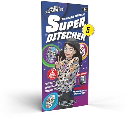 DENKRIESEN KIBU Jumper Super Ditscher | Geschicklichkeitsspiel 5x2er Pack | 5 Doppelpacks Geschicklichkeitsspiel für spannende Wettkämpfe mit Spielspaß und Sammelfaktor.