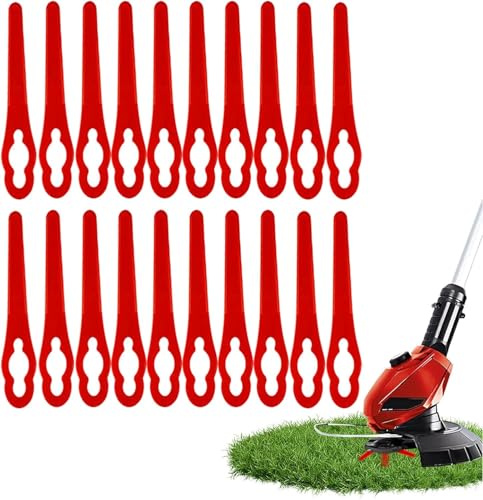 Set di 100 coltelli per tagliaerba, lama di ricambio da 83 mm, lama compatibile per tosaerba, lame in plastica, accessori per tagliaerba a batteria Einhell tagliaerba (A)