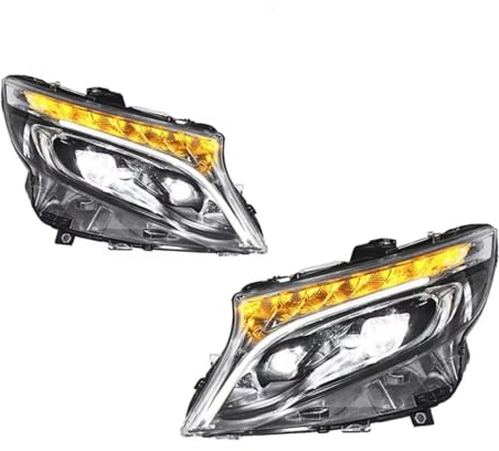 RCUIHGFB Faro Principale Compatibile con Benz per Vito V260 2016-2021 Kit di Accessori per Fari Anteriori Completamente Automatici Alta qualità Lenti Proiettori Auto