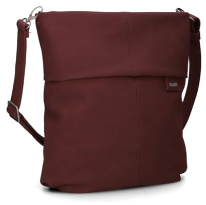 Zwei Damen Handtasche Mademoiselle.M M12 Umhängetasche 7 Liter Crossbody Bag, Schultertasche in DIN-A4-Größe, Schlüsselring, Geheimfach, inkl. extra kurzen, abnehmbaren Schultergurt