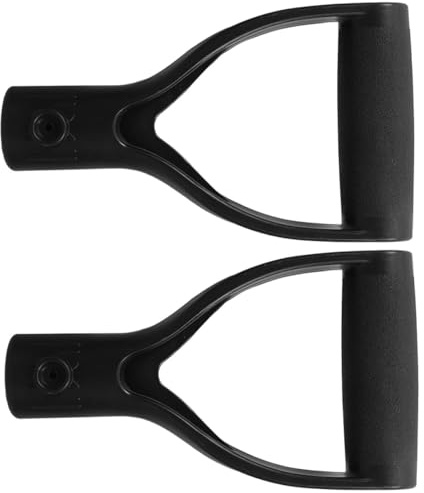 2pcs Plastic D-Shaped Replacement Handles for Snow Shovels, 28mm Inner Diameter Grip Handles for Garden Tools, Suitable for Digging, Raking, and Snow Removal