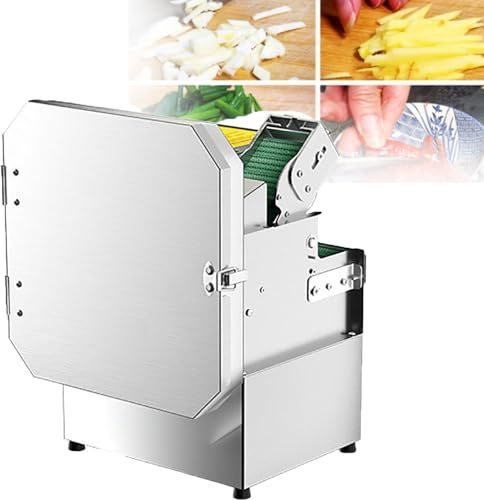 Générique Affettatrice elettrica per cipolle, robot da cucina multifunzione, spessore regolabile da 1,3 a 35 mm, capacità 150 Kg/H, per verdure, aglio, zenzero, peperoncino