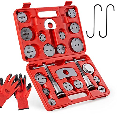 Orion Motor Tech 24pcs Heavy Duty Disc Brake Piston Caliper Compressor Wind Back Rewind Tool Set for Brake Pad Replacement Reset with Storage Case, Fits Most American, European, Japanese Autos