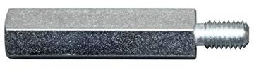 SN-TEC Distanzmutter/Distanzbolzen/Abstanzmutter 6-kant (Innengewinde/Aussengewinde) M8 x 50mm verzinkt (10 Stück)