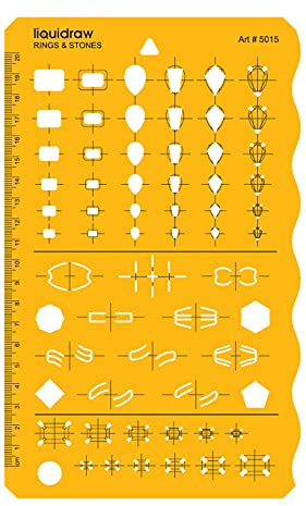 Liquidraw Schmuckdesign Vorlagen Schablone, Schmuckherstellung Schablonen - Designeinstellungen & Steinformen