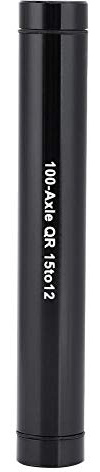 Fahrrad Steckachse Adapter, 15mm auf 12mm Schnellspanner Nabenadapter Aluminiumlegierung Fahrrad Quick Release Hub Adapter für Rennrad Mountainbike(Schwarz)