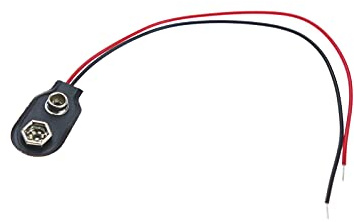 BeMatik Batteriehalter mit geradem Anschluss für 1 Batterie 6LF22, 9 V
