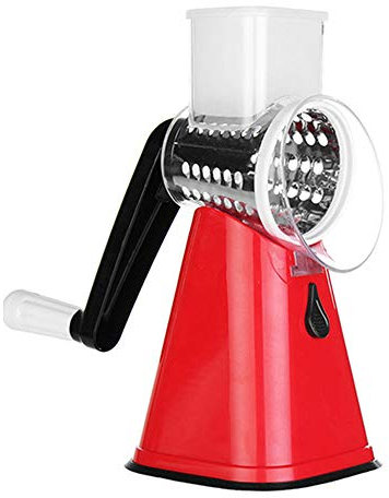 Cortador De Verduras De Tambor Rotativo, Rallador De Queso Manual En Espiral 3 En 1, Rallador De Queso Rotativo Multifuncional Para Papas, Con Rodajas Intercambiables, Utensilios De Cocina