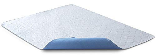 Bedecor Empapadores Cama Adultos Lavables 86 x 132cm (Azul),Impermeable Reutilizables Empapadores Bebe Super Absorbente 4 Capas de protección