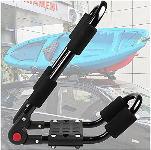 Universal Kajak Dachträger J-Träger Kanuhalter Autoschiene Transporthilfe Schwerlast Halterung für Kanu/Paddelboot/Surf/Ski Aufbewahrungshalter