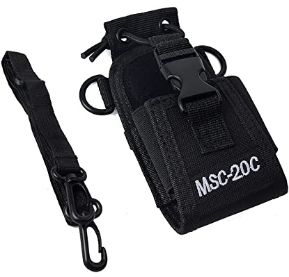 UAYESOK Multifunktions Radiotasche Walkie Talkie Halter Polizei Nylon verstellbares Holster für GPS Telefon Motorola Kenwood Midland Baofeng Funkgerät