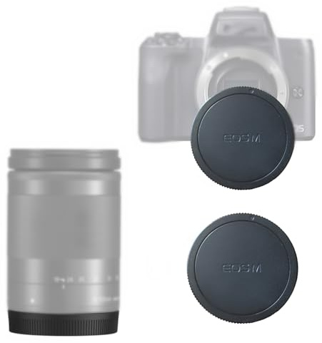EF-M Kameragehäuse und hintere Objektivkappen,kompatibel mit EF-M spiegellosen Kameras wie EF M,M2,M3,M5 M6,M10,M100 Kameras und Objektiv EF-M 22mm f/2 STM,EF-M 11–22mm f/4–5,6 ist ST.M