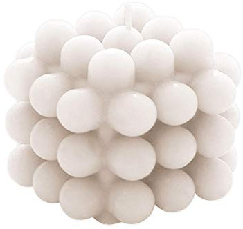 MISETA Candela profumata a forma di cubo a sfera per aromaterapia, senza fumo, per moglie, amici, famiglia, insegnanti (colore: bianco)