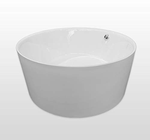 Bagno Italia Wanne rund 134 cm Höhe 60 cm weiß glänzend