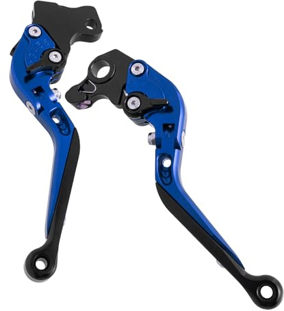 Sinkees Motorrad Bremse Kupplungshebel Set Klappgriffe Ausziehbar Bremshebel für Husqvarna 701 Supermoto/Enduro 2017-2020 für 1090 Adventure/R 2017-2019 (Blau)