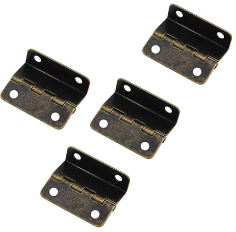 4 Pcs Three Fold Hinges, Antique Bronze Half-Surface Hinges Chest Hinges 41mm Decorative Box Shutter Hinges for Door, Cabinet and Jewelry Chest