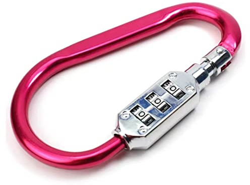 Combination Lock Padlock,Luggage Coded Lock,Code Padlock,Outdoor Hiking Bag Luggage Carabiner Lock 3 Dial Password Padlock Tool Portable Luggage Zinc Alloy Lock (Color : Silver) (C (Color : OneColor