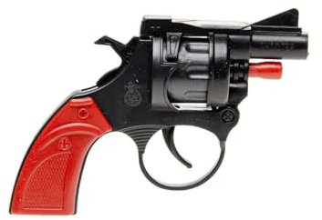 Alsino Mini Spielzeug Revolver für Kinder und Erwachsene - für 8er Ringmunition geeignet Spielzeugpistole - Realistisches Design, Sicher & Langlebig - Perfekt für Rollenspiele & Kostümfeste