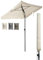 4happy SET Sonnenschirm + Sonnenschirmhülle - Beige - UV50+ Sonnenschirm rechteckig 200x125cm, Sonnenschutz Balkon - Balkonschirm höhenverstellbar, Knickfunktion