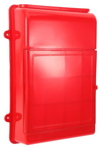 Milisten Cassetta della Posta da Esterno in Plastica Rossa, Compatta da Parete Design Semplice, Resistente alla Pioggia per Uso Domestico e Protezione Documenti