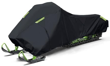 Snowmobile Cover Universal Waterproof Skiing Mobile Snowmobile Cover Storage Dust Proof 420D Heavy Duty Snowmobile Covers, Fits up to 115''x W 51''x H 49''