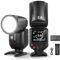 NEEWER Z2PRO-C 2.4G TTL Round Head Flash Speedlite Kompatibel mit Canon, Drahtlos Kompatibel mit Godox, Upgraded UI, 76Ws 1/8000s HSS, TTL/M TCM Schalter, 7.2V/3000mAh Batterie, 600 Full Power Flash