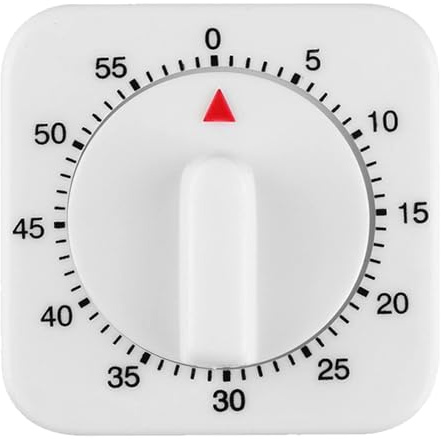 Minuteur de Cuisine 1 Heure,Minuteur de 60 Minutes,Compte à Rebours de 60 Minutes,Minuterie de Cuisson Mécanique,Mécanique Minuterie avec Alarme Sonore pour Cuisiner,Minuteur Mécanique Portable