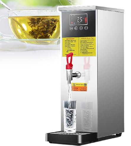 pedenencelia Machine À Eau Bouillante De Type Pas À Pas, Chaudière À Eau, Chaudière À Eau Chaude Commerciale, Réservation De Minuterie De 24 Heures, Contrôle De Température De 40 À 100 °C,Silver-40l