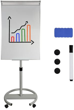 Magnetisches Flipchart Whiteboard - höhenverstellbar - 2in1 Whiteboard & Präsentationstafel
