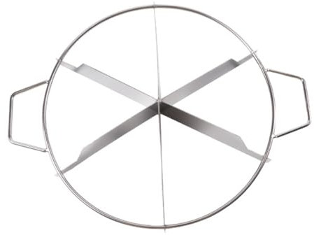 Cake Cutter Slicer Round Cake Divider Pie Slicer Marker Stainless Steel Cake Divider Cutter Non Stick Round Pastry Cheese Pizza Cutting Press Tool with Side Handles for Precise (6 Slices)