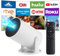 Proyector Portatil, Upgraded Mini Proyector 4K con WiFi 6 Bluetooth 5.4, Android 11, Admite Rotación de 180° y Keystone Automático, Proyector para Movil, Laptop/Phone (Blanco)