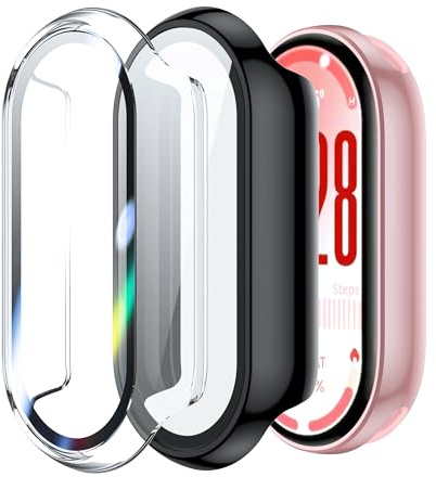 Effcotuo 2 Piezas Funda para Xiaomi Smart Band 10 Funda Cover, Protector de Pantalla TPU Suave láminas Protectora Anti-Rasguños HD Clear TPU [ Alta Sensibilidad]