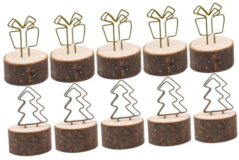 Alipis 10 Pezzi Clip per Foto con Base Supporti per Segnaposto e Memo Portafoto Decorativi per e Matrimoni